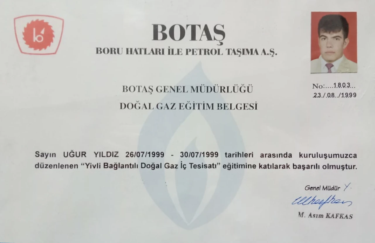 yivli bağlantılı doğalgaz iç tesisatı